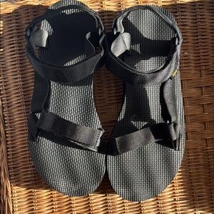 Teva Black Geometric Sandals